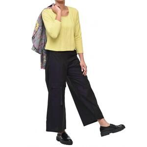 NEW TULIP CLOTHING wren three-quarter sleeve top in lime